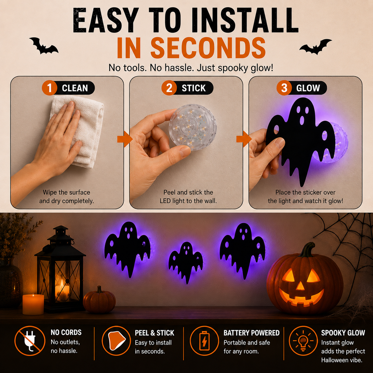 HallowHaven™ LED Wall Lights