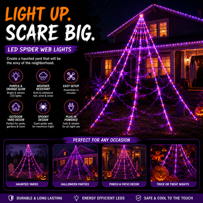 HallowHaven™ LED Spider Web