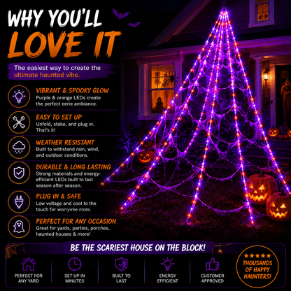 HallowHaven™ LED Spider Web