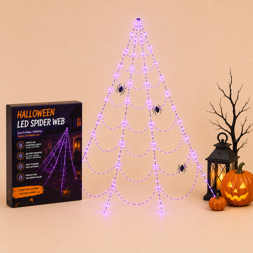 HallowHaven™ LED Spider Web