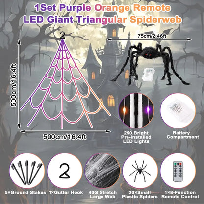 HallowHaven™ LED Spider Web